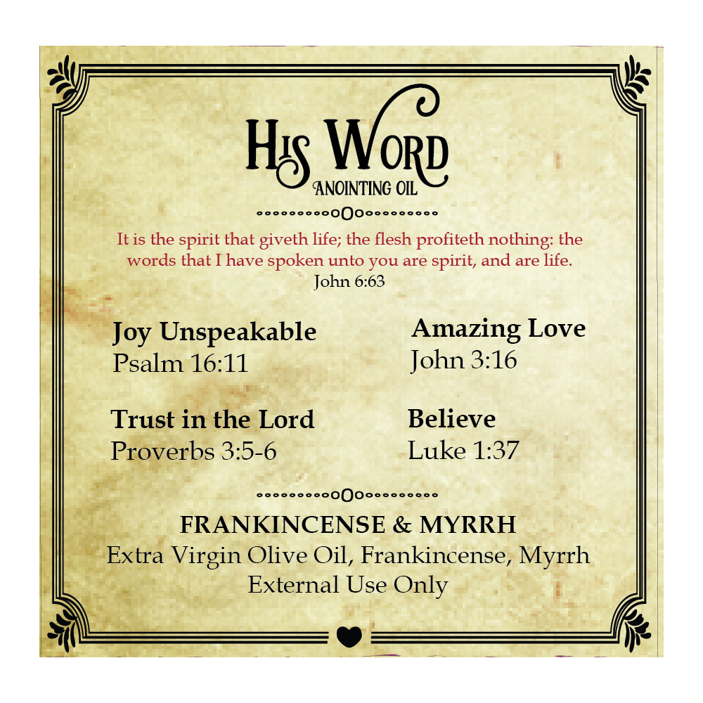 His Word Anointing Oil Scripture Gift Box B