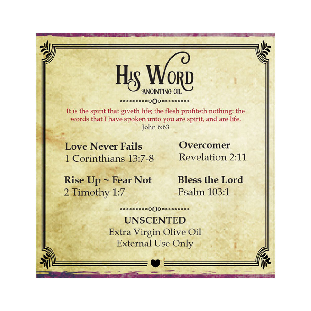 His Word Anointing Oil Scripture Gift Box A