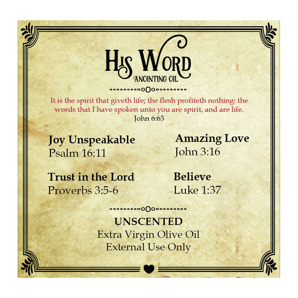 His Word Anointing Oil Scripture Gift Box B